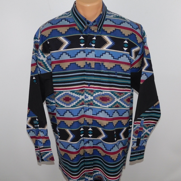 Wrangler Other - Wrangler vintage Aztec button down shirt. 17 1/2
